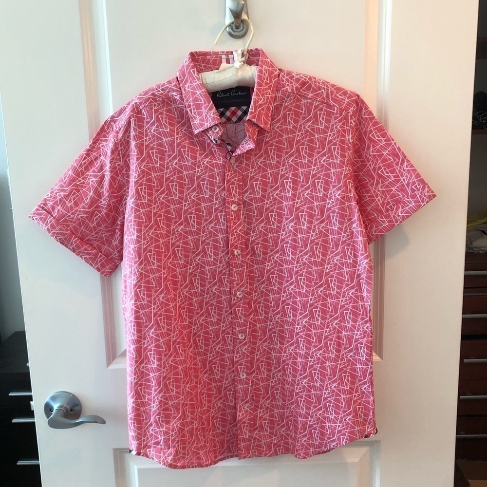 Robert Graham Pink Dambrosia Tailored Fit Size M
